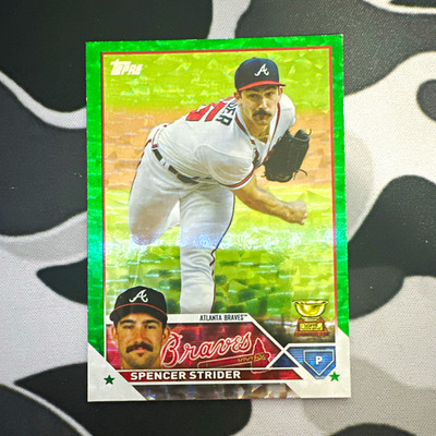 Topps 2023 Series 1 Spencer Strider Green Foil /499 Atlanta Braves #602