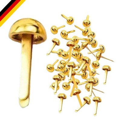Mini Metall Brads 100 Stück Rundkopfklammern Bastel Büro Papier