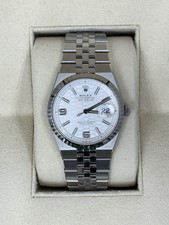 2025 Rolex Land-Dweller 127234 Steel Honeycomb White Dial 36mm Watch!