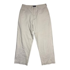 Polo Ralph Lauren Vintage USA Chino Pants Mens 36x30 Stone Beige High Rise Twill