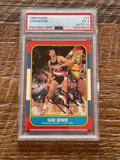 1986-87 1986 Fleer Sam Bowie PERIOD signed PSA/DNA 5 autographed card AUTO