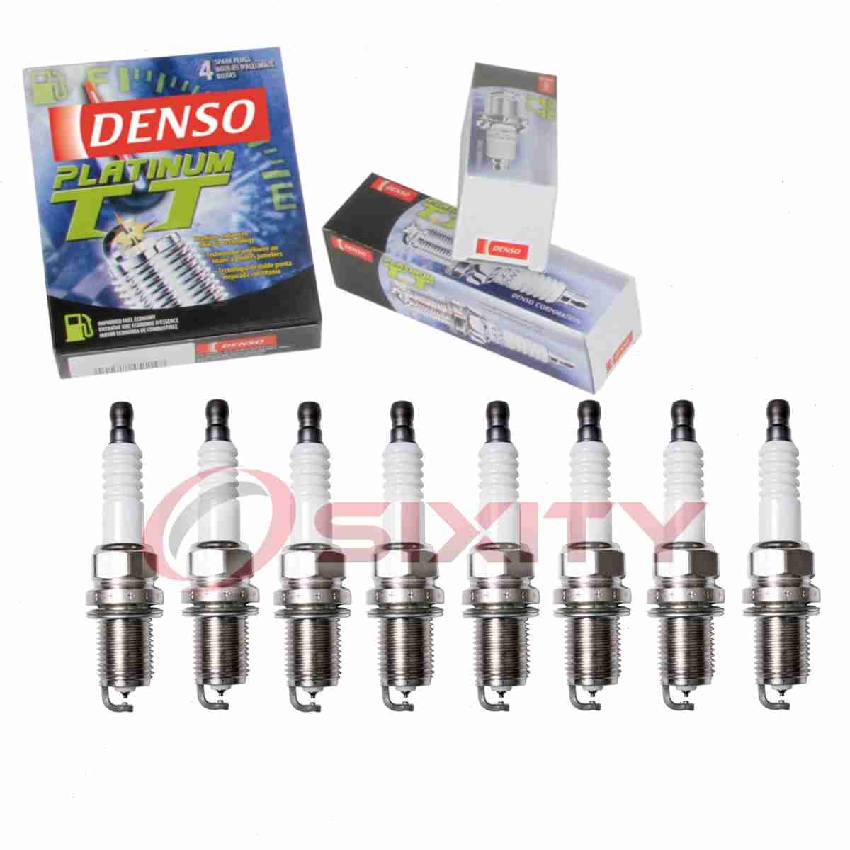 8 pc Denso Platinum TT Spark Plugs for 2004-2009 Jaguar Vanden Plas 4.2L V8 qd