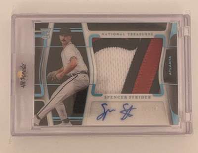 2022 National Treasures SPENCER STRIDER Midnight Auto/Patch RC /25 #146