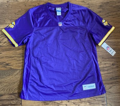 Minnesota Vikings American Jersey Womens Large Purple NFL Proline Football