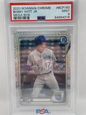 2020 Bowman Chrome Mega Box - Bobby Witt Jr #BCP160 PSA 9 MINT KC Royals (RC)