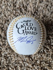 Marcus Semien Signed Rawlings Gold Glove Award Baseball (Beckett Certified)