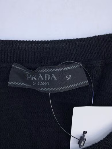 PRADA/Knit sweater (thin)/50/Wool/Black/Solid/DNA641 S152 128D// thumbnail 3