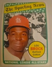 1969 Topps - The Sporting News All Star Selection Lou Brock #428