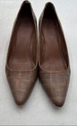 Donald J Pliner Womens Brown Crocodile Slip On Wedge Pump Heels Size 8.5 w/Box — photo 1