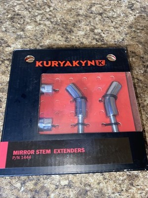 Kuryakyn Mirror Stem 3in Outward Extenders Chrome Pair 1444 For Harley Davidson