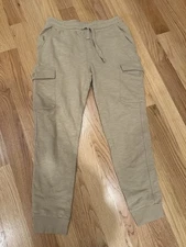 FRYE and Co Sweatpants Womans Size Small Cargo Joggers Black Elastic Waist EUC