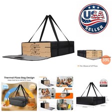 Pizza Warmer Bag - Insulated, Easy-Clean, 20" x 20" x 6" for Delivery Drivers