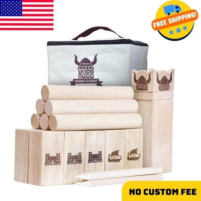 Kubb Yard Game Set - Choose Regulation or Backyard - Kuub Viking Chess Outdoor