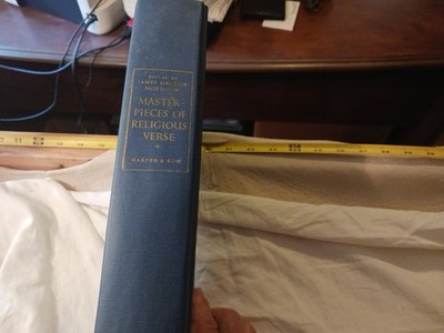 Masterpieces of religious verse edited by James Dalton Morrison hardcover #S5