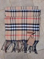 Burberry Scarf Nova Plaid Reversible Cashmere unisex long scarf