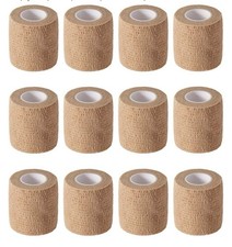 12 pcs Self Adhesive Elastic Bandage Wrap Stretch Self-Adherent Tape