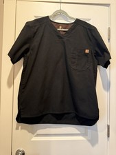 Carhartt Solid Black Ripstop Utility Scrub Top C15108 Workwear Men's Large