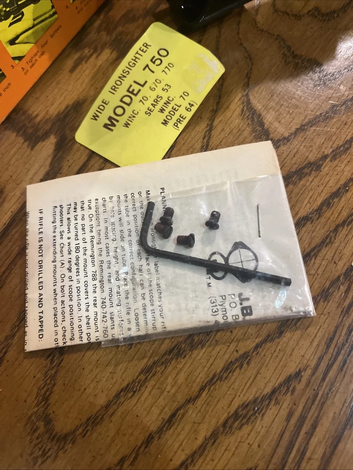 Anillos de mira telescópica Ironsighter 750 transparentes Winchester 70,670, 770, Pre-64, Sears 53 Foto 2 de 4