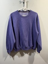 Womens Fruit Of The Loom Sweatshirt Size Large Blue Crew Neck