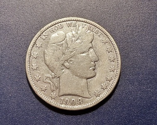 Fine 1908-D Barber Half Dollar
