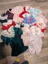 Vintage Baby  Toddler Dresses Rompers Lot 14 pcs EUC Lace Pastel Cottagecore