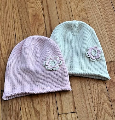 BABY GAP Girls FLOWER beanie knit Hats  size 5T