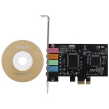 5.1 Internal Sound Card for 10 with Low Profile Bracket, 3D Stereo PCI-E,5269