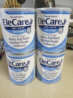 EleCare Jr unflavored formula, 4 cans X 14.1 oz/can, expire FEB 2027