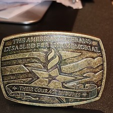 The American Veterans Disabled For Life Memorial Belt Buckle 2007 Sponsor