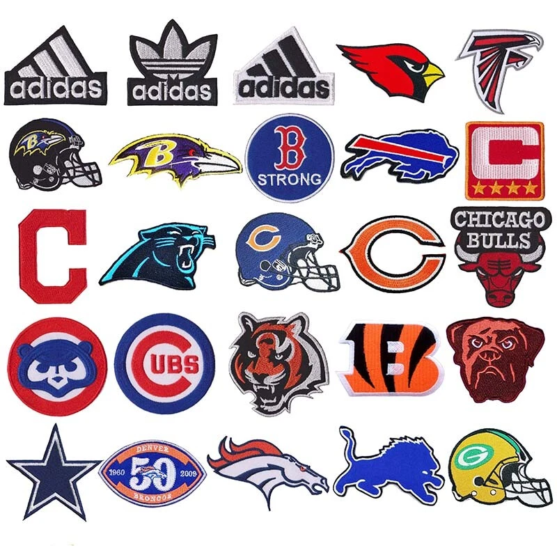 Iron on Patch Football Basketball Baseball Hockey Sport Logo Random Wholesale - Image 3 of 4