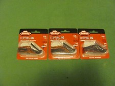 LOT OF 3 BERKLEY 5/8oz. BAMA CRAW FLIPPING JIGS POWERBAIT SILICONE SKIRTS