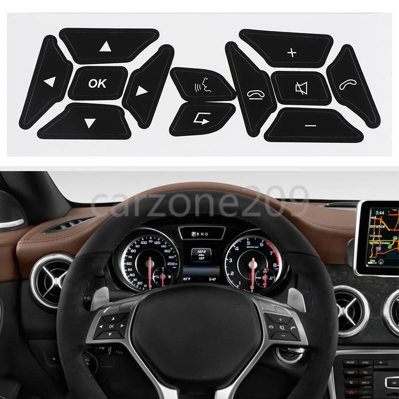 Button Repair Kit Window Switch Sticker For Mercedes Benz ML350 A B E350 2010-14 - Image 4 of 4
