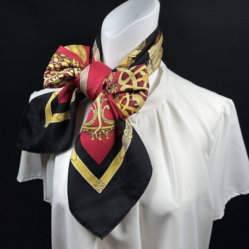RARA BUFANDA DE SEDA HERMES DE COLECCIÓN ""LES Christiane Vauzelles | eBay