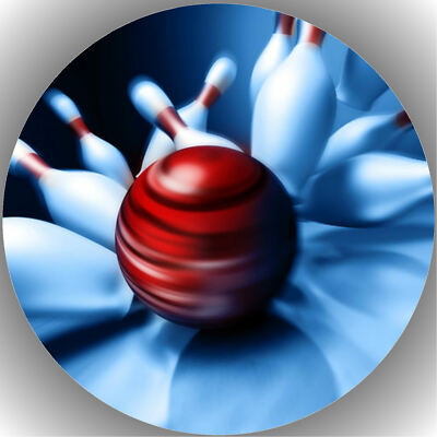 Tortenaufleger Geburtstag Tortenbild Fondant Oblate Bowling P3