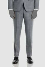 Hugo Boss Men's Gray Textured Solid Slim Fit Suit Separate Pants Size 40S