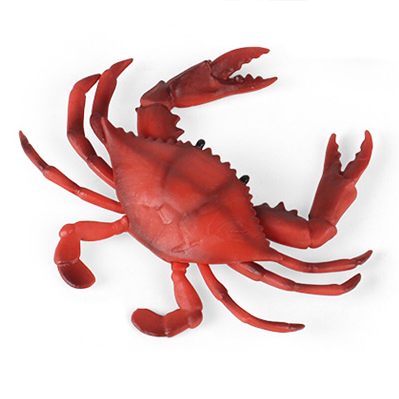 Red Small Crab Sea Animal Figures Toy Plastic Small Ocean Animal
