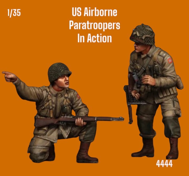 MAQUETTE FIGURINE. YOUNG MINIATURES. US PARATROOPER WWII 17 AIRBORNE