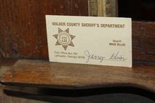 1980s Vintage Business Card Walker County Geo...