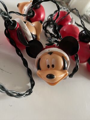 Vintage Disney Indoor Christmas Lights Mickey Mouse Battery