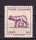STAMPS Italy Lieutenancy 1944 Capitoline Wolf Cordless 50 c SAS515A §