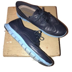 cole haan blue leather shoes
