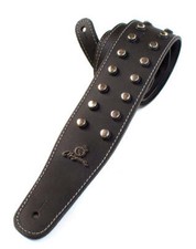 Guitarra Magma Cuero 2.52" Delux Argentina Níquel Redonda Metal Incrustaciones Cuero