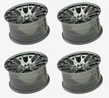 XXR 530 18" x 8.75J ET20 5x100/114.3 CHROME BLACK WIDE RIMS ALLOYS WHEELS Z1671