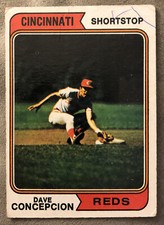 1974 Topps Dave Concepcion Baseball Card #435 Reds HOF Shortstop Low-Grade Poor