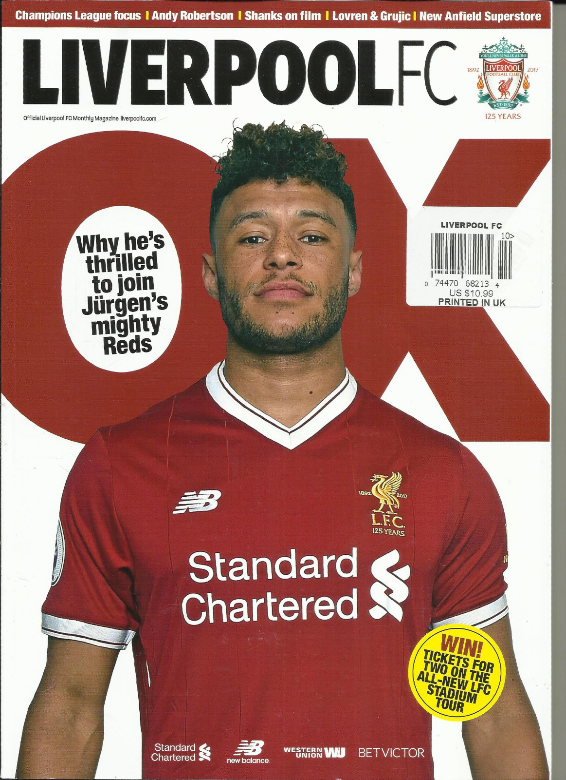 Liverpool One Magazine OFFICIAL LIVERPOOL FC MONTHLY MAGAZINE OCTOBER,, 2017 ISSUE,62 UK | eBay