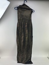Fashion Nova Womens Angelica Metallic Maxi Dress Size M