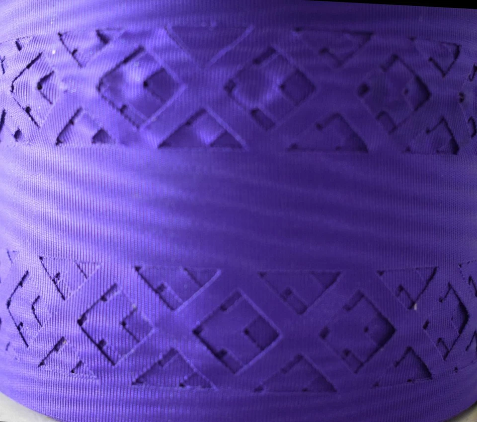 Purple Ribbon Lattice Trellis X Pattern Design 3621 10 yards Roll 2 1/2 Wide WFR - Image 3 of 4