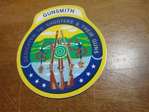 GUN SMITH DEDICATED TO SHOOTER NRA OBSOLETE DECAL STICKER bx x #57