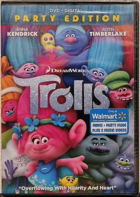 Trolls: Party Edition (DVD, 2016) Anna Kendrick, Justin Timberlake - New, Sealed