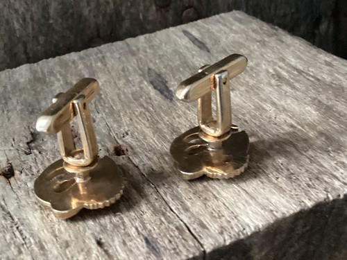 Vintage HICKOK Fish Trout Salmon Splash Water Cufflinks - Picture 4 of 7